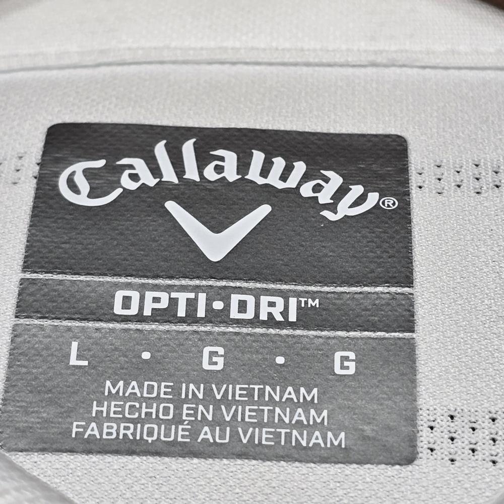 Callaway Men's Basic Short Sleeve Opti-Vent Open Mesh Polo Golf Shirt Size Large - Picture 9 of 9